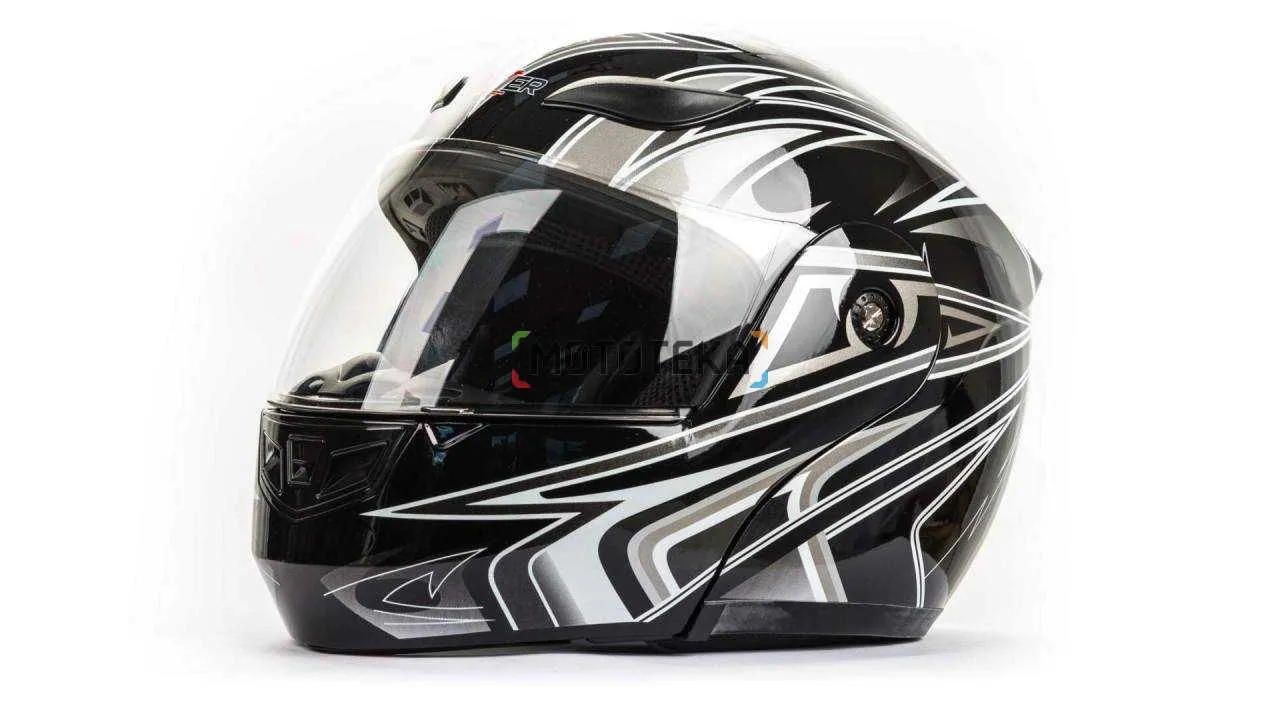 Шлем мото модуляр HIZER (Хайзер) 620 (S) #6 black