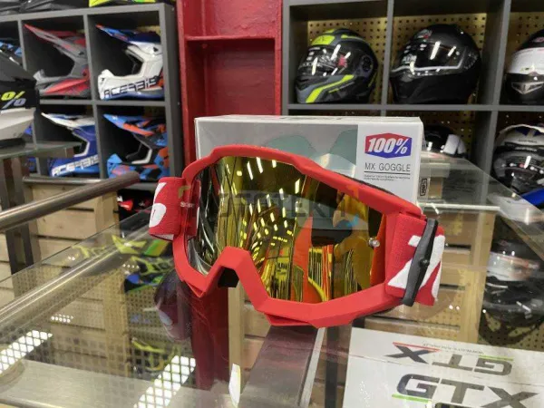 Мотоочки кроссовые 100% Strata (Страта) MX Replica RED (КРАСНЫЕ)